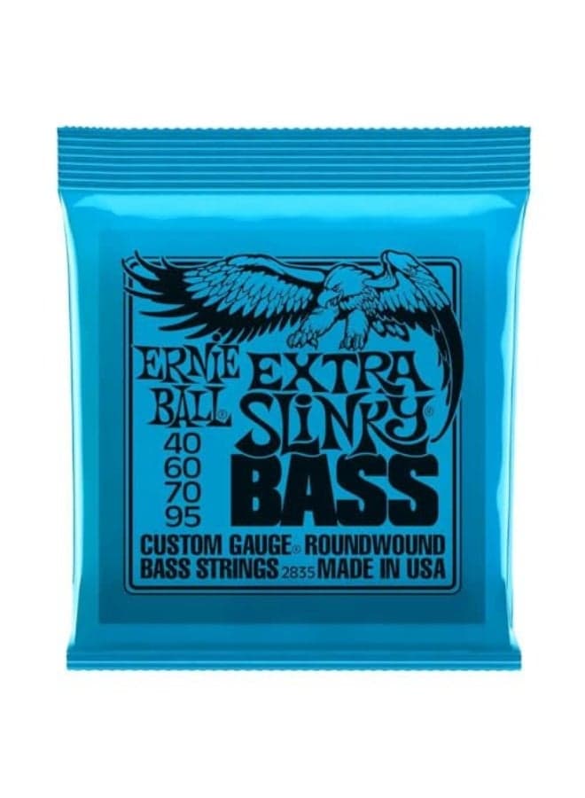 Extra Slinky Nickel Wound Bass Guitar Strings, 40-95 Gauge (P02835)