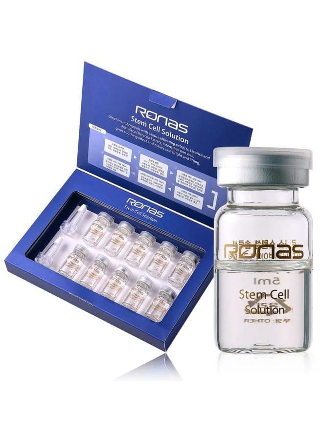 Stem Cell Solution ampoules Anti Aging Formula Best Anti Aging Serum Plant Stem Cells Hyaluronic Acid Restore Replenish Skin Smooth Wrinkles All Skin type 0.16oz 10vial