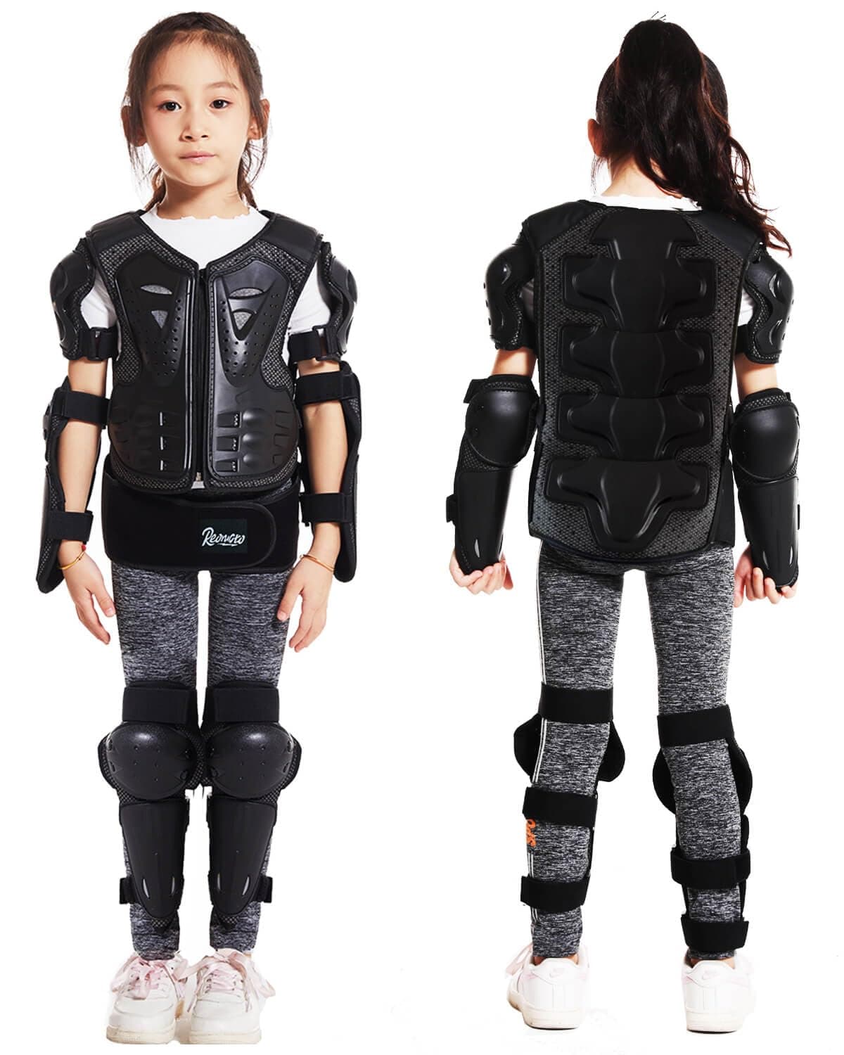Reomoto Kids Full Body Protector Youth Dirt Bike Gear for Motorcycle Cycling Skiing Motorbike Riding Bike Vest with Knee Elbow Protectors
