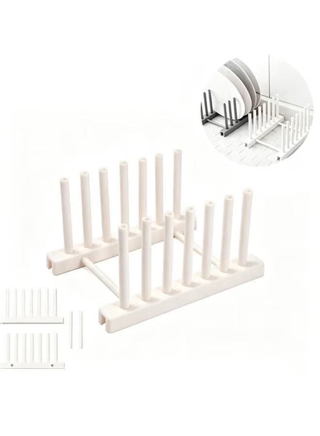 Dish Racks Plate Stand Holder Plate Organizer Vertical Drainer Kitchen Cabinet Organizer for Dish, Pots, Lids, Bowls, Cups, and Cutting Boards
