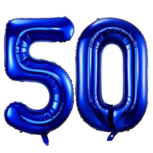 Navy Blue 50 Balloon Numbers40 Inch Dark Blue 50 Birthday Balloons Large Foil Mylar Balloons Number 50 for Birthday Party Anniversary Decorations