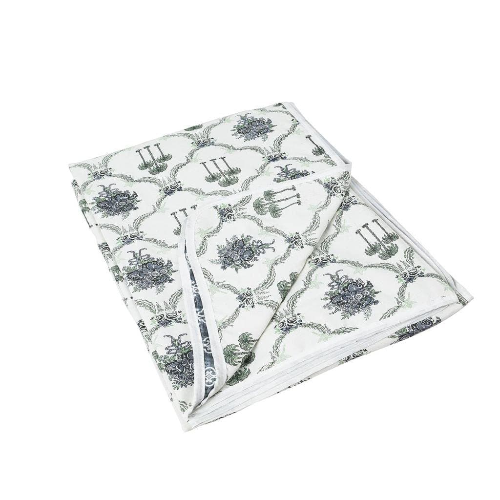 CK CREATION Pure Cotton Reversible AC BlanketDohar for Home Single Bed 58 x 88AC Blanket Soft LightWeight Bed Blanket100 Cotton Malmal Single Bed Dohar CottonWhite Grey Flower