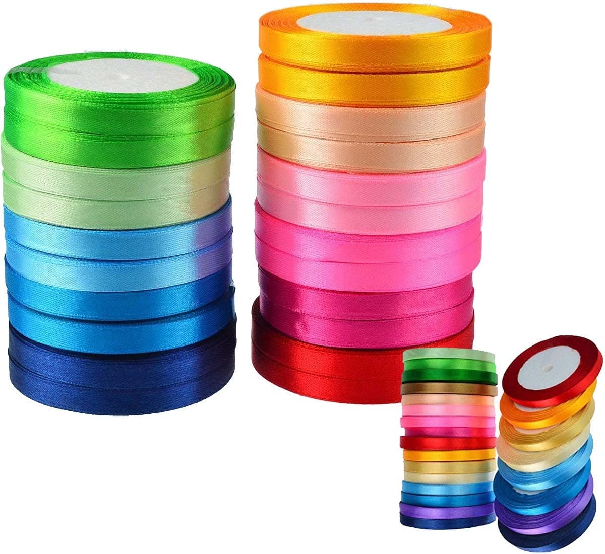 DIY Polyes 1/2 Inches & 50 Yards Roll, Design No # 1, er Non Fading Woven Ribbon for Floral (1/2 Inches & 50 Yards Roll, Design No # 1)
