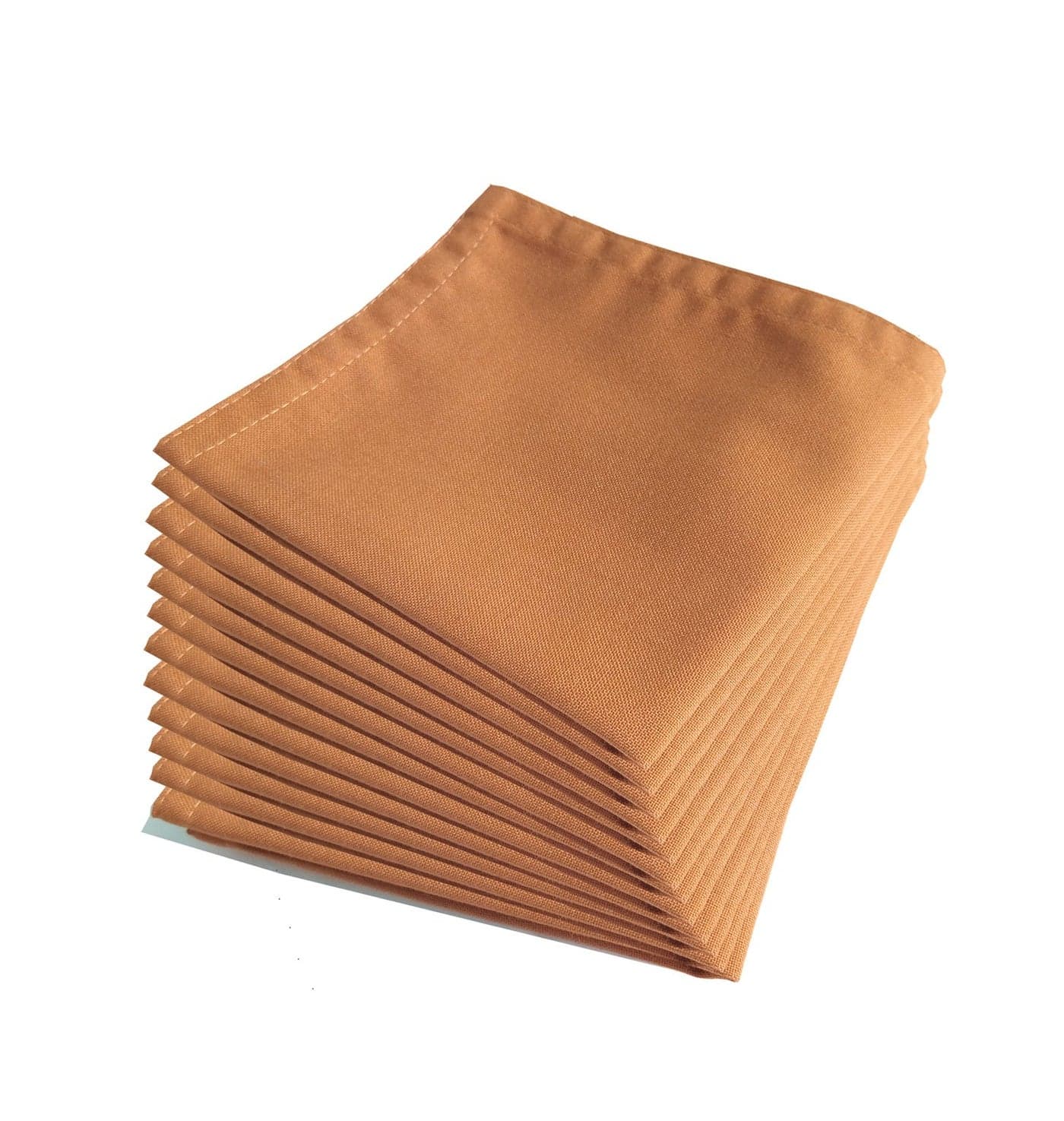 Switchon Cocktail Polyester Small Napkins, TAN - Set of 12 Pieces 10x10 inch