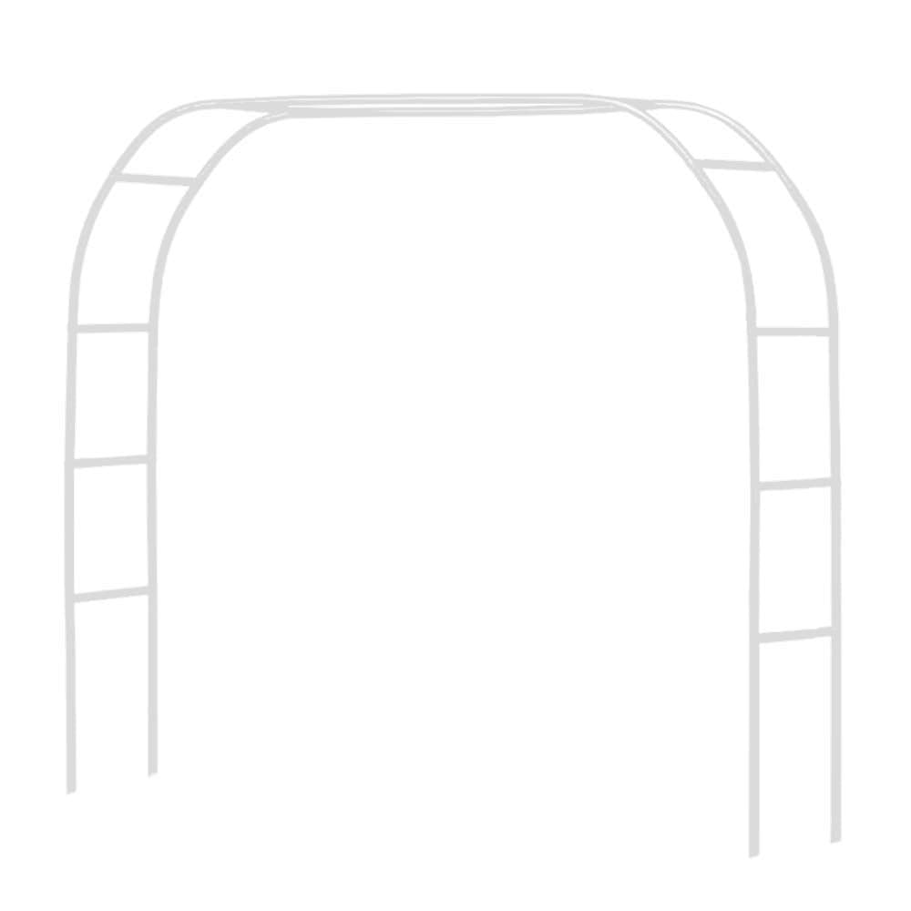 Metal Pergola Arbor,Wedding Arch 7.5 Feet Wide x 6.4 Feet High or 4.6 Feet Wide x 7.9 Feet High,Assemble Freely 2 Sizes,Lightweight Garden Bridal Party Decoration White Arbor