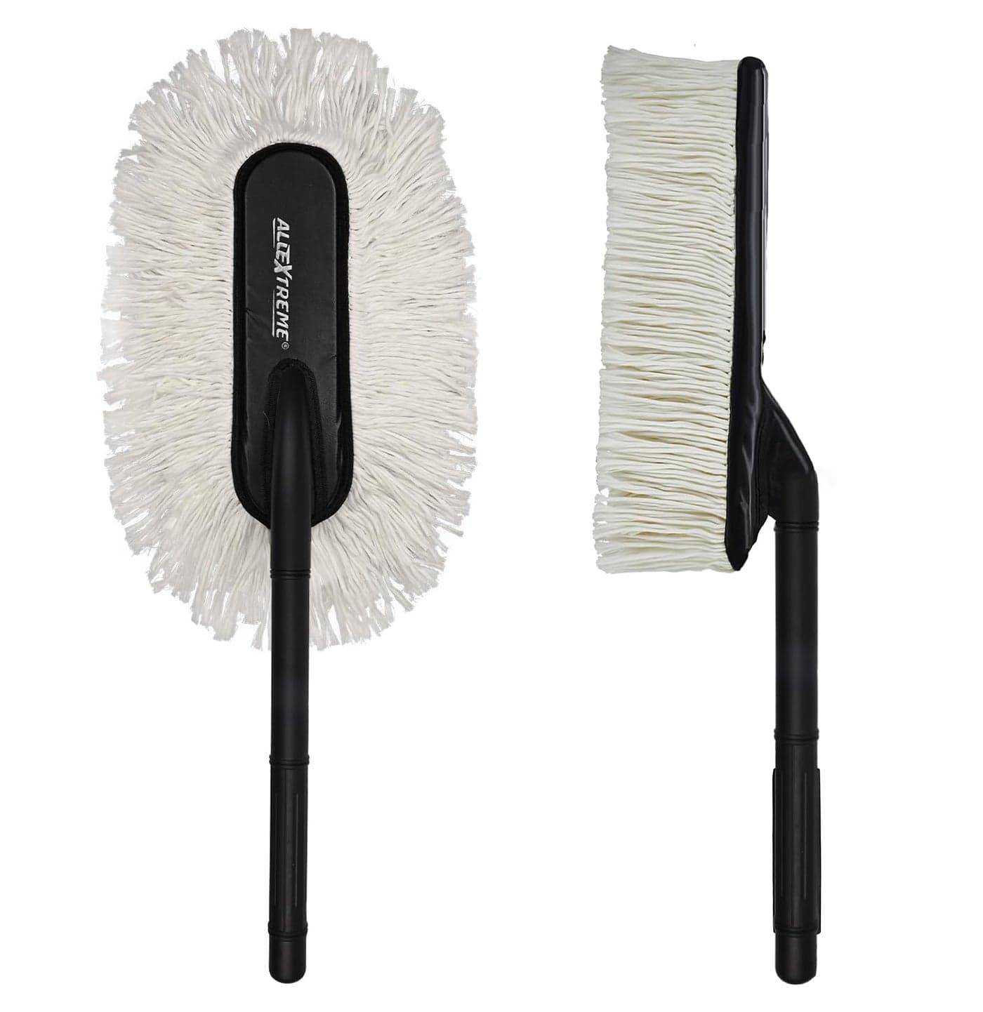 AllExtreme Car Duster with Extendable Long Reach Handle & Refill Pad Microfiber Exterior Cleaning Tool Scratch Free Brush for Wet & Dry (Car Duster)