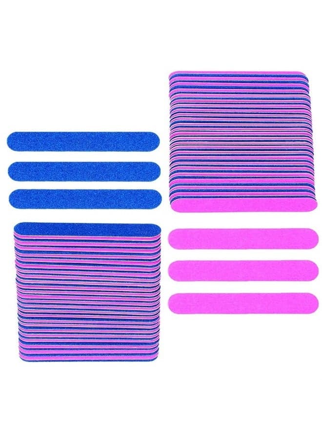 Small Nail Files Bulk, 100 Pcs Disposable Double Sided Emery Boards Travel Size for Men, Women, Kids (3.3 Inch)