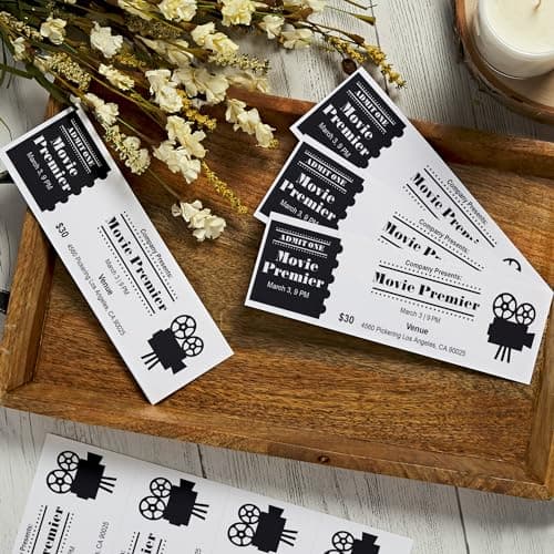 Avery Printable Tickets, 2.75" x 8.5", Laser/Inkjet, 100 Total, Great for Raffle Tickets (16430)
