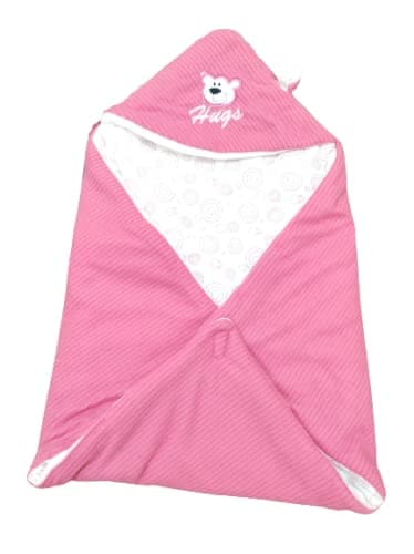 Riddhi Infotech Cozy Comfort Newborn Hooded Blanket with Zipper Closure Adorable Prints for Your Little KingQueen All Season in Red Size 60x40 Centimeters