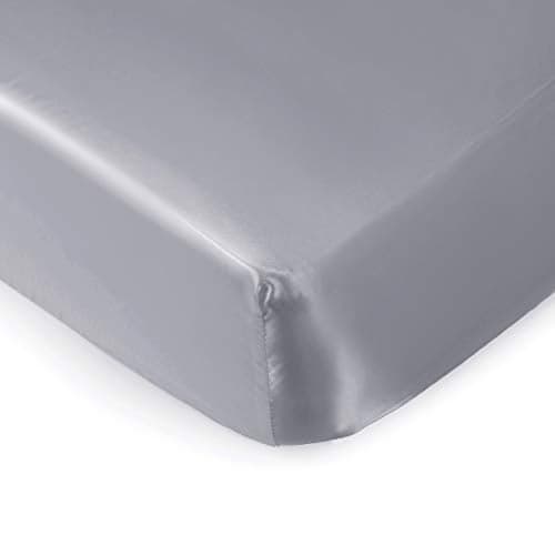 Pro Goleem Satin Soft Crib Sheet Great for Baby with Sensitive Hair Silky Baby Sheet Gray Unisex 52x28x8 Fitted Sheet