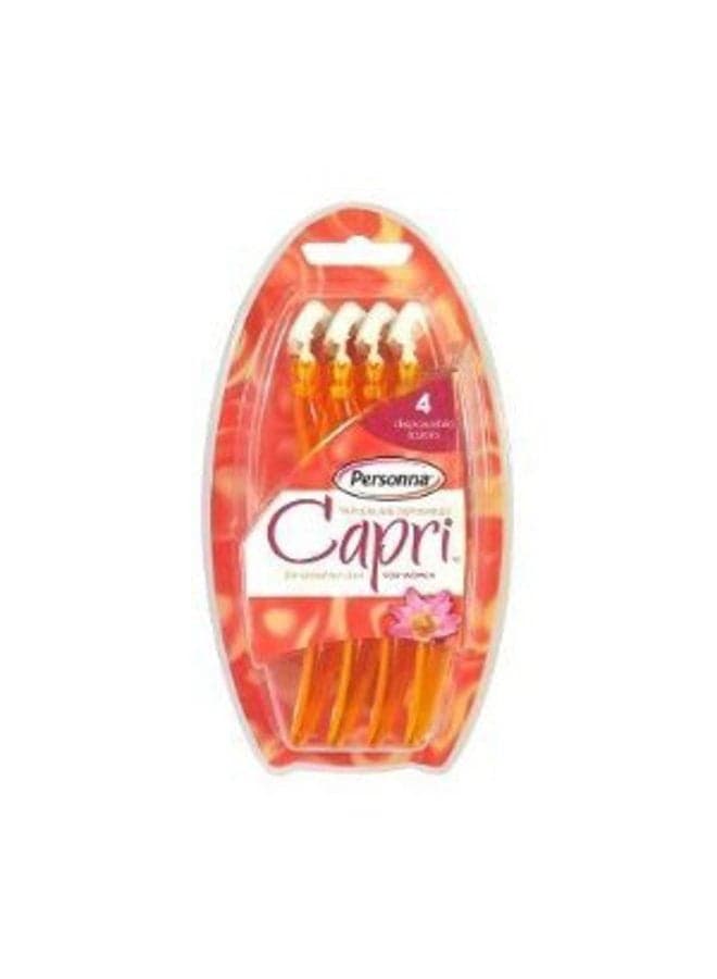 For Women Triple Blade Dispoble Razors. 4 Pivoting Sensitive Skin Razors.