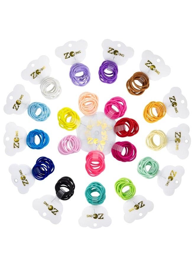 200pcs Hair Bands Hair Bobbles Hair Ties Hair Accessories Hairbands 2mm tiny Hairbands Hair Elastics Ponytail Holders for baby Kids Girls Women (Multicolor)