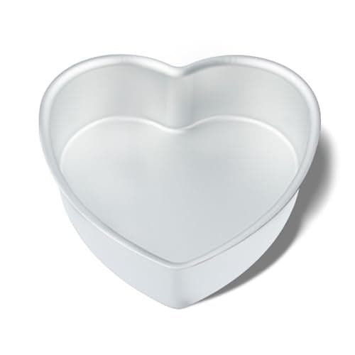 kefyixc 10 Inch Heart Shaped Cake Pan,Deep 3 Inch, Aluminum Heart Cake Tin, Heat-Resistant Baking Cake Pan for Wedding, Party, Family Occasions, Chocolate, Bread. (10 × 3 Inch)