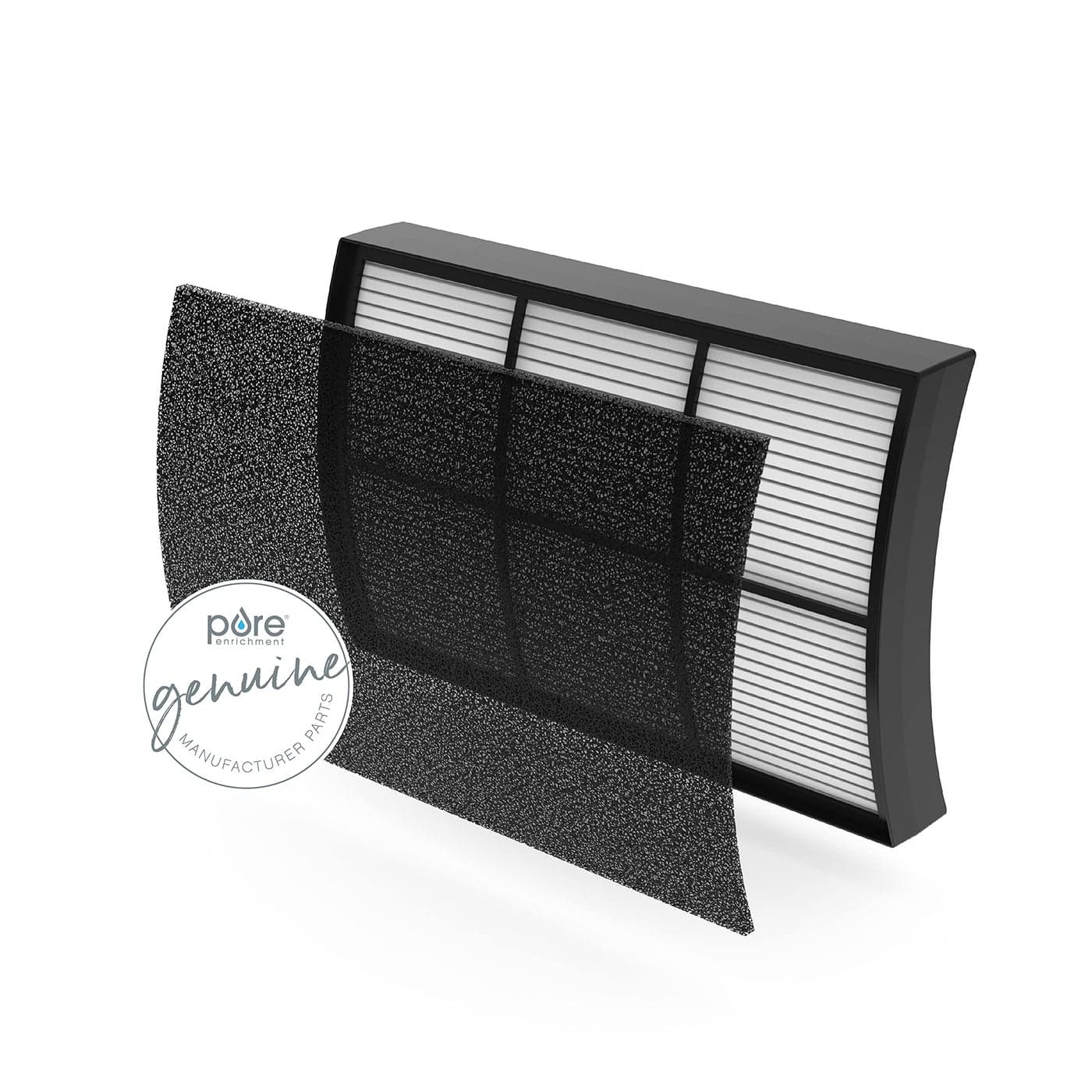 Pure Enrichment Genuine 2in1 True HEPA Official Replacement Filter for The PureZone Breeze Tabletop Air Purifier PECOMPAP
