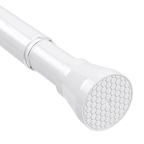 Tension Rods for Windows 28 to 48 Inch Curtain Rods No Drilling White Tension Curtain Rod TSmall Shower Spring Rods Adjustable Curtain Rod Short Shower Tension for Closet, Doorway