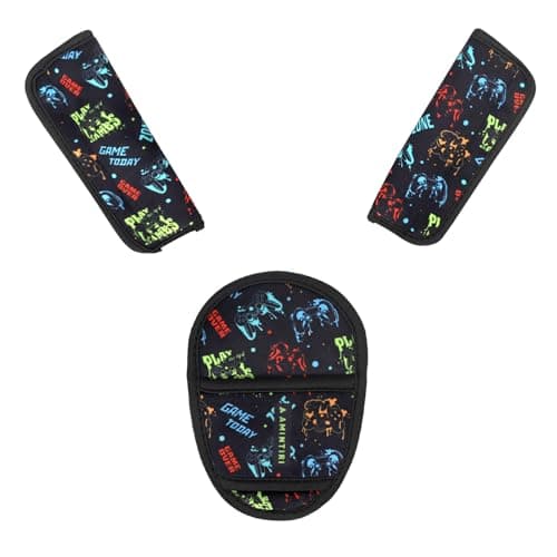 3 Pieces Car Seat Straps Pads for Kids Ultra Soft Plush Car Seat Strap Covers for Kids Carseat Shoulder Pad Hip Support for Car Seats Pushchair StrollerGame Player