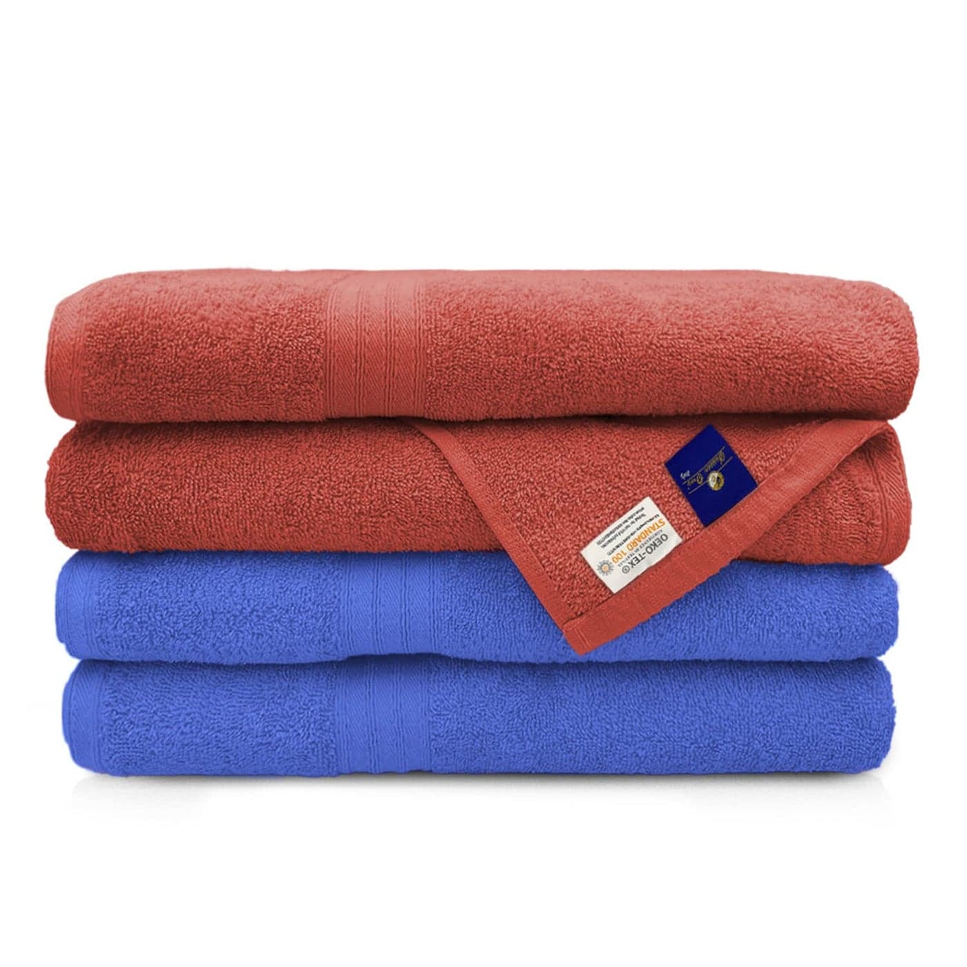 Sassoon Anatolia 100 Cotton 4 Piece Bath Towel Set in 500 GSM 70 cms X 140 cms HeavenRust