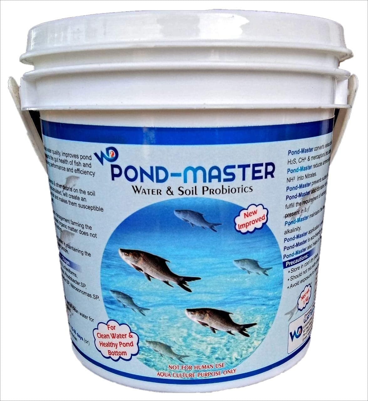 WD DE TOX Pond Master Water & Soil Probiotics for Aquaculture | Natural Water Conditioner & Biofloc Booster | Algae & Sludge Remover | DO Enhancer | Fish Shrimp Pond & Aquarium Supplement