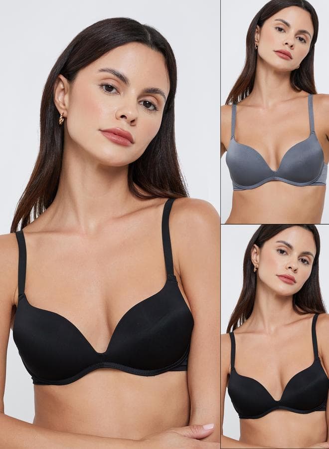 Styli Pack of 2 - Padded Non-Wired Plunge Bra