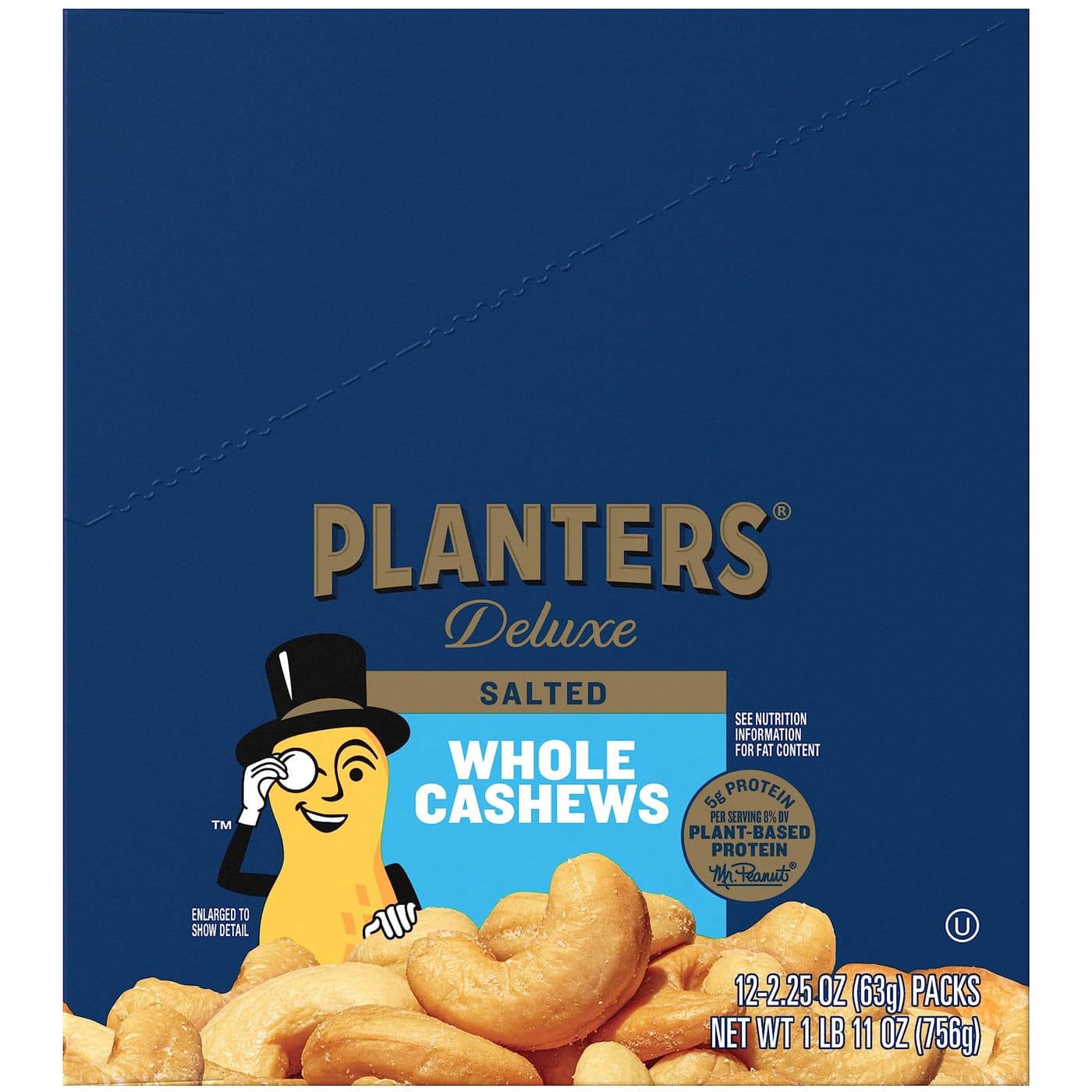 Planters Deluxe Cashews 225oz Bags 12 Count Pack of 1