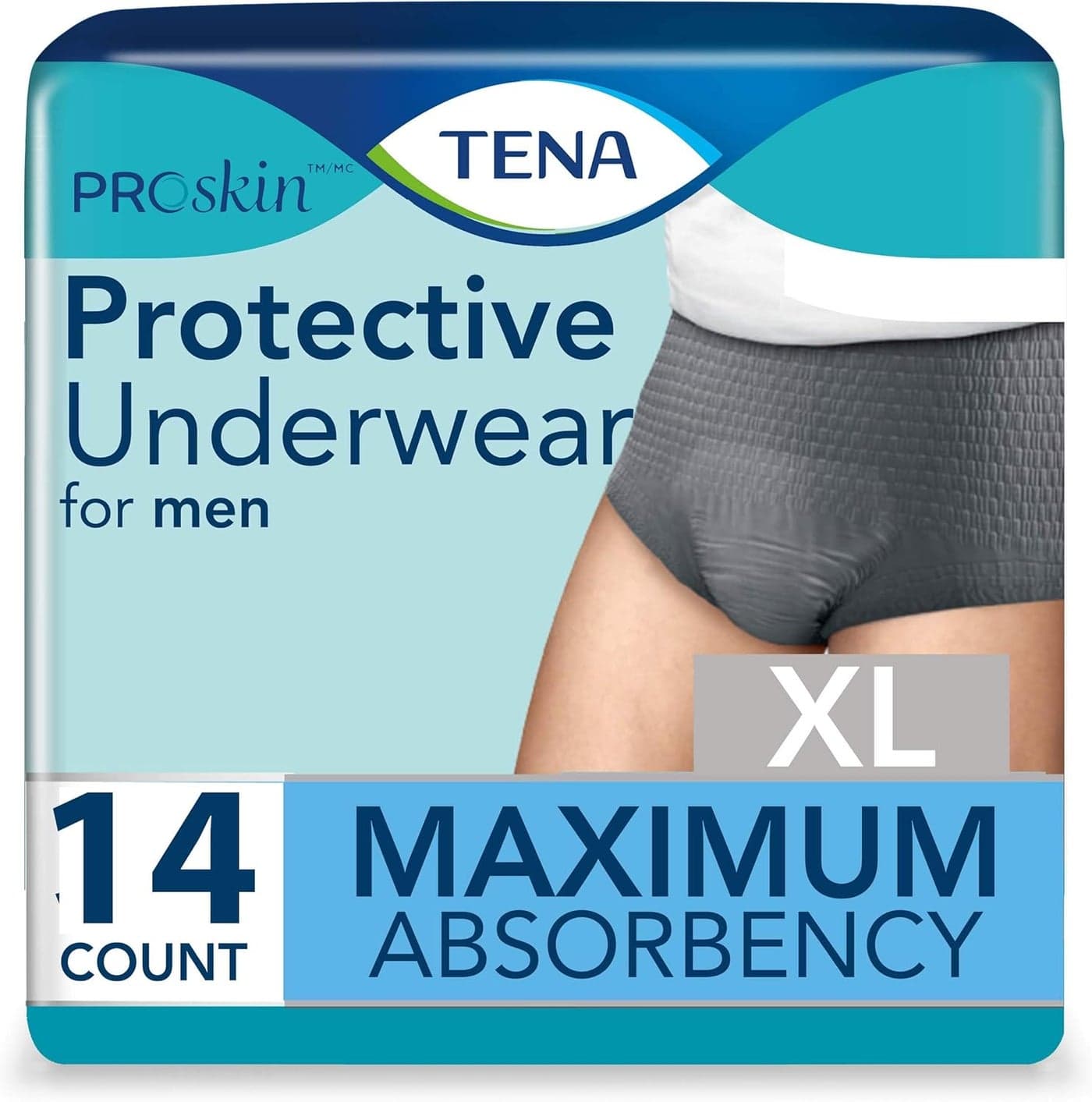 ProSkin Incontinence Underwear for Men Maximum Absorbency XLarge 14 Count