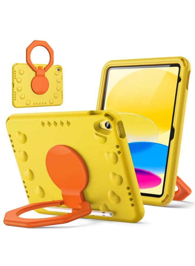 Children's Case for iPad (A16) 11th/10th Generation (2025/2022) with 360 Degree Rotating Handle Stand, Shockproof Lightweight Tablet Cover with Pen Holder