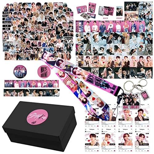 KPOPBP New Album Maxident Gift Box Set Kpop Merchandise Photocards Lanyard Keychain Gifts for SKZ Fans