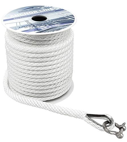 Young Marine Anchor line Anchor Rope Solid Braided Multifilament Polypropylene 3/8'' x50