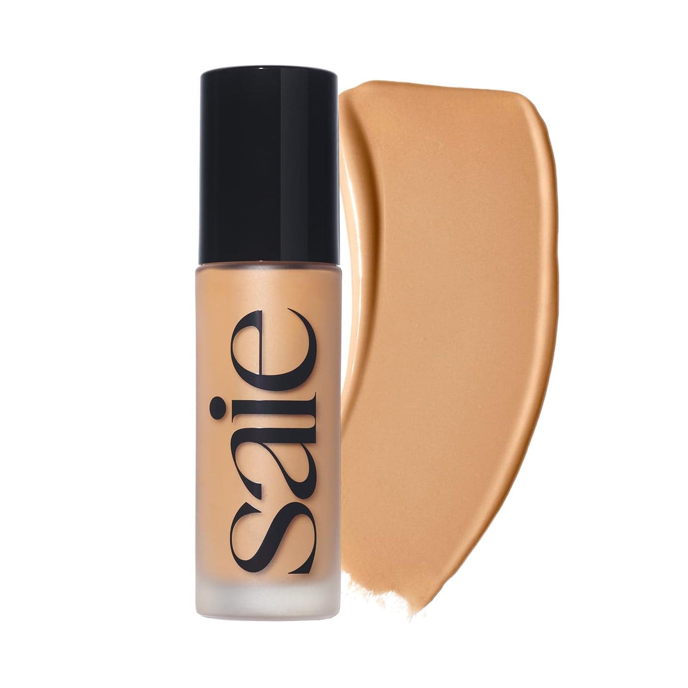 Saie Glowy Super Skin Tint Liquid Foundation Hydrating Serum Foundation with Lightweight Medium Coverage Formulated with Hyaluronic Acid to Hydrate Brighten and Plump Shade 18 101 oz