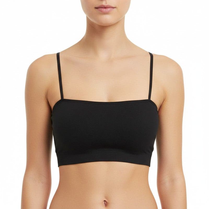 JOANNA Women's Casual Summer Crop Top Ribbed Texture Slim Fit Spaghetti Strap