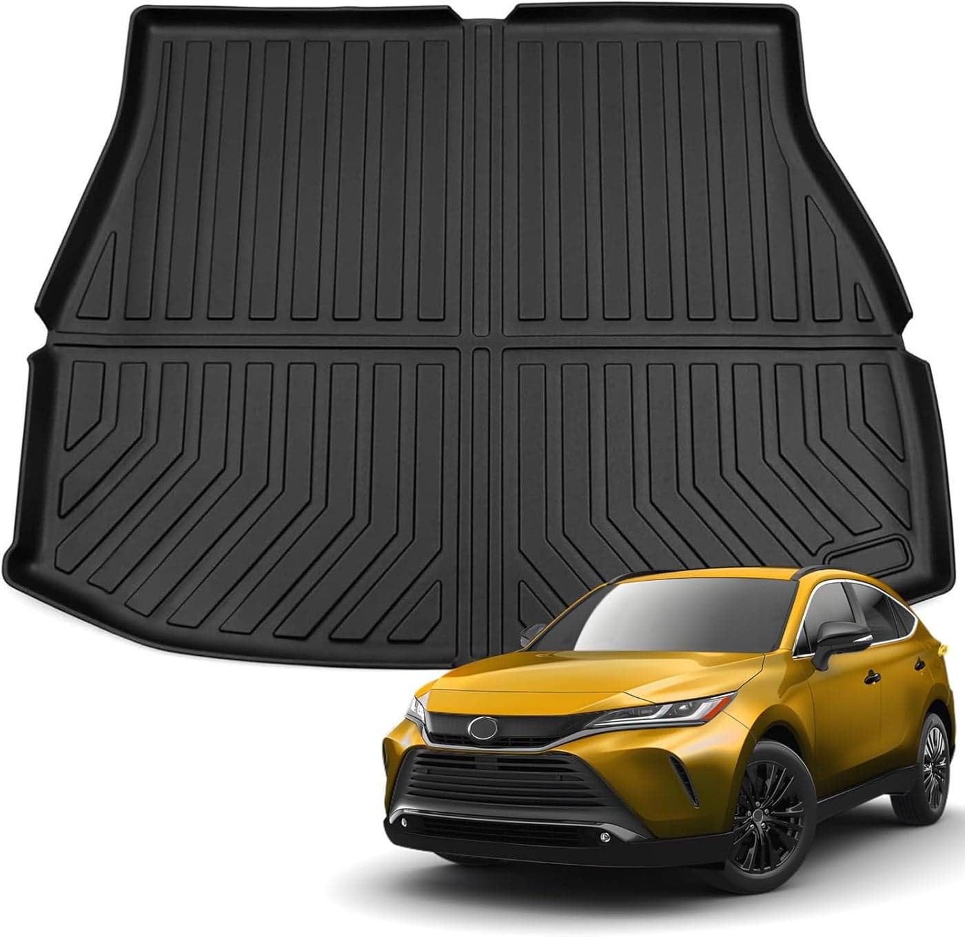KUST Rear Trunk Mat for Toyota Venza 2020-2021 - All Weather Cargo Liner