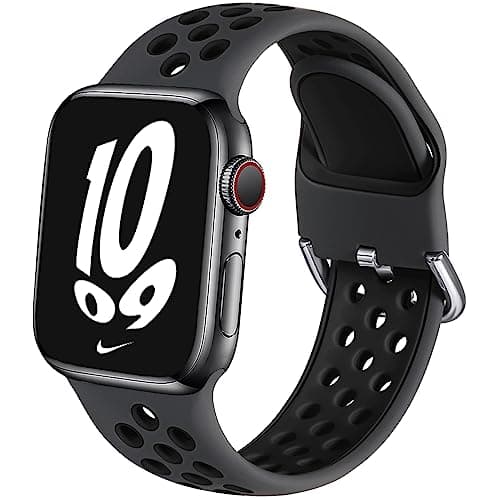Sport Band Compatible with Apple Watch 42mm 44mm 45mm 46mm 49mm 38mm 40mm 41mm Women Men, Breathable Soft Silicone Replacement Strap For iWatch SE3/2/1 Series 11 10 9 8 7 6 5 4 3 Ultra 3/2/1