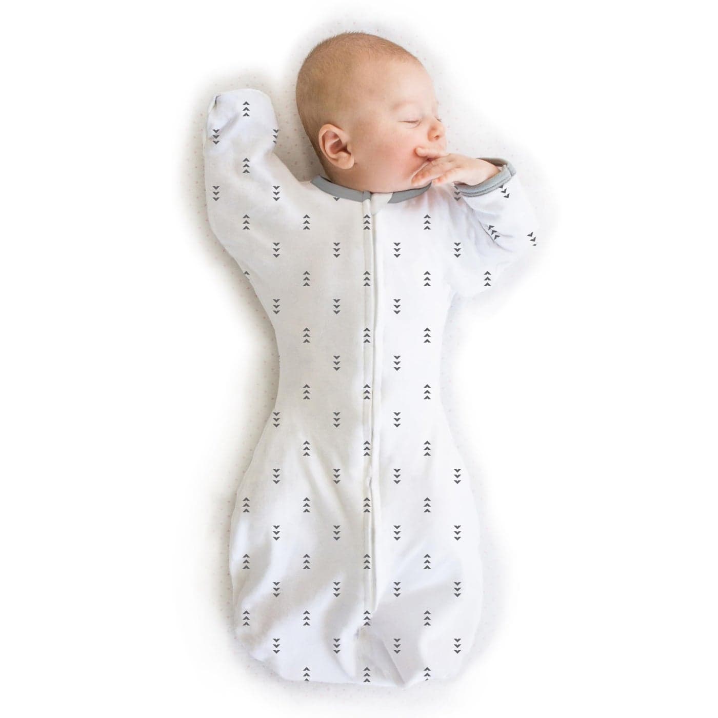 SwaddleDesigns Transitional Swaddle Sack Arms Up HalfLength Sleeves Mitten Cuffs Swaddle for Newborn Transition to Baby Sleep Sack Wearable Blanket Small 03 month 614 lb Tiny Arrows