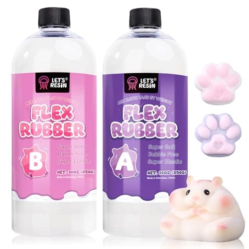 LETS RESIN Flex Rubber for Making Taba SquishySuper Soft 60oz Silicone Mix for Squishy Maker DIY Custom Cat Paws Stress Relief Gifts
