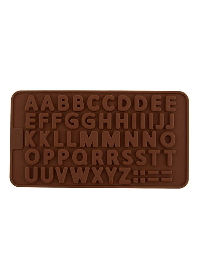 Brown 3D Letter Fondant Cake Mold Measuring 215 by 118 by 05 Centimeters