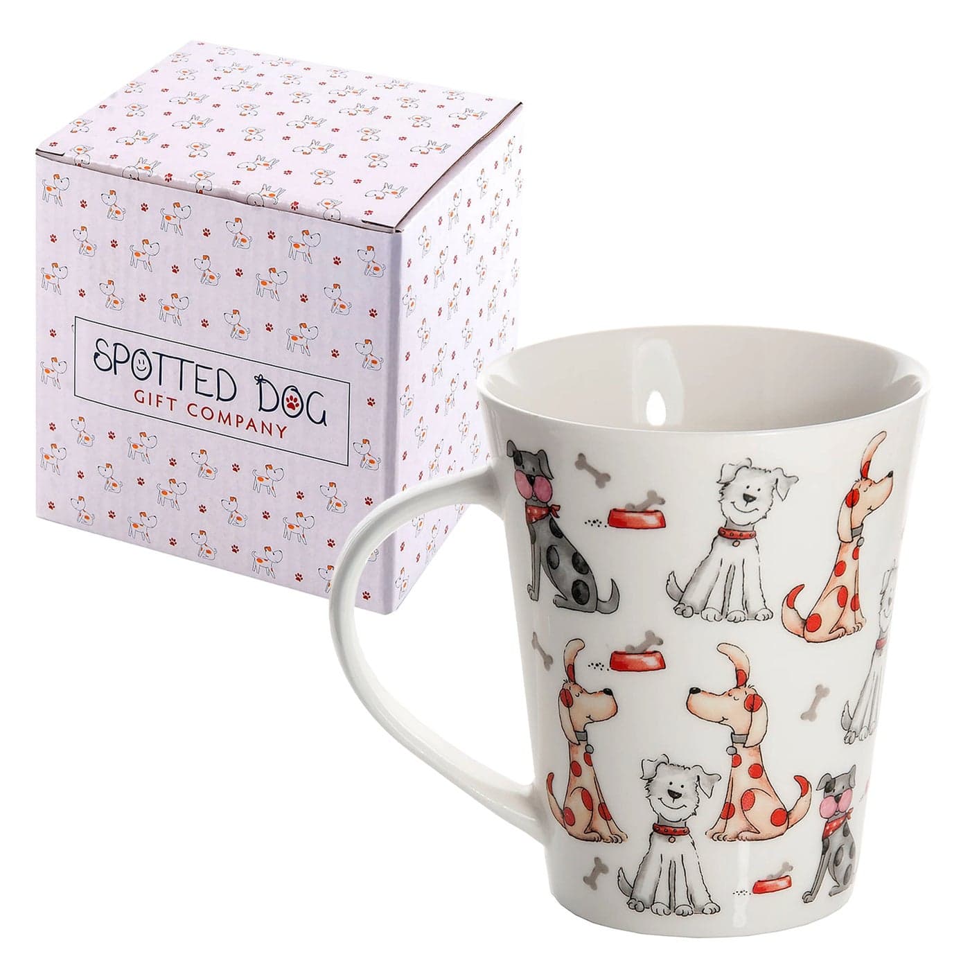 SPOTTED DOG GIFT COMPANY Dog Mug 122 oz Ceramic Coffee Mug Cute Dogs Themed Tea Cup Microwave Dishwasher Safe Dog Lover Gifts for Women Animal Lovers