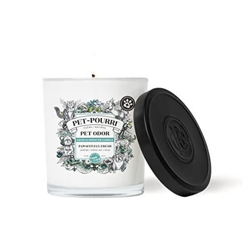 PetPourri Pawsitively Fresh Pet Deodorizer Candle Pet Safe Plant Based Ingredients Wax Vet Approved Aromatherapy Air Freshener for Pet Odor Scented with Pineapple Jasmine Pear