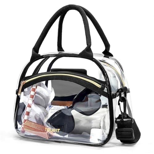 TOURIT Stadium Approved Clear Lunch Bag Transparent Bag with Adjustable Strap Clear Lunch Box for Women Men Work