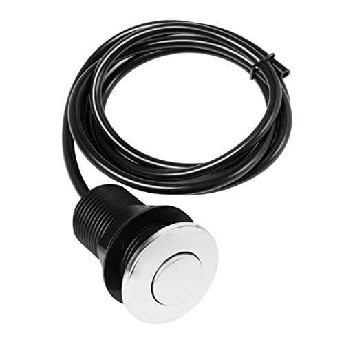 Air Activated Switch Button, Sink Top Stainless Steel Polished Push Airbutton for Food Waste Garbage Disposal Part (Short, 2.5 Inch)