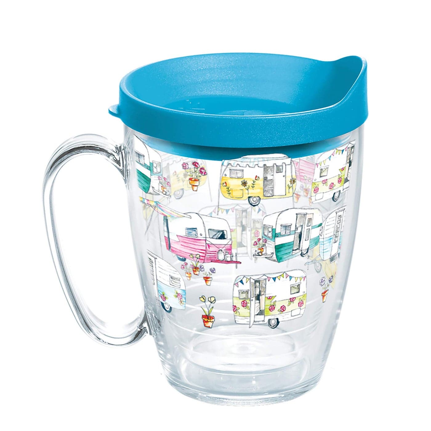 Tervis Colorful Camper Made in USA Double Walled Insulated Tumbler Travel Cup Keeps Drinks Cold Hot 16oz Mug Classic Lidded