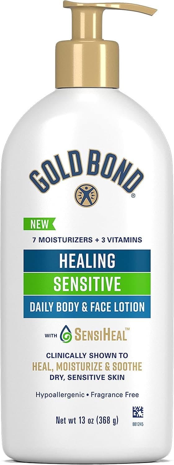 Gold Bond Healing Sensitive Daily Body Face Lotion for Dry Sensitive Skin 13 oz