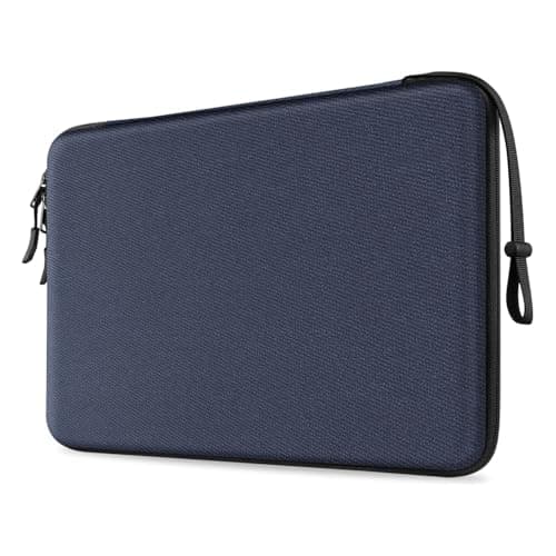 MOCA 17.3 Inch Laptop Sleeve Case Shockproof EVA Hard Shell Water Resistant Laptop Bag Compatible with HP Envy Pavilion ASUS Vivobook Acer Aspire Dell Inspiron Lenovo IdeaPad Snug Fit Navy Blue