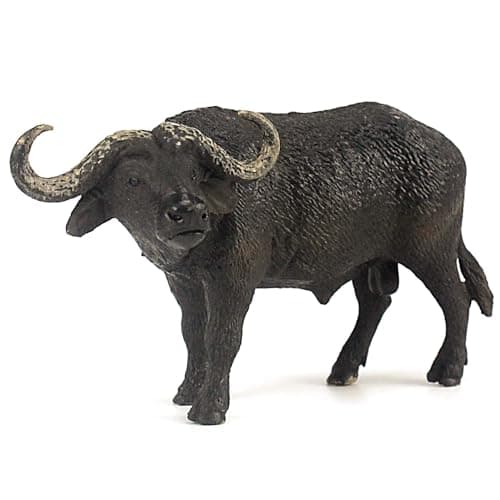 FUNSHOWCASE African Jungle Animals Buffalo Toy Figure Realistic Plastic Figurine Height 2.6-inch