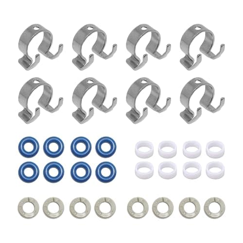 8PCS LR037089 Fuel Injector Repair Seal Kit with ORings Fit LR3 LR4 Discovery Range Rover Sport Velar 50L V8 20052022 Replaces LR020028 C2D24387 T2H33724 LR105428