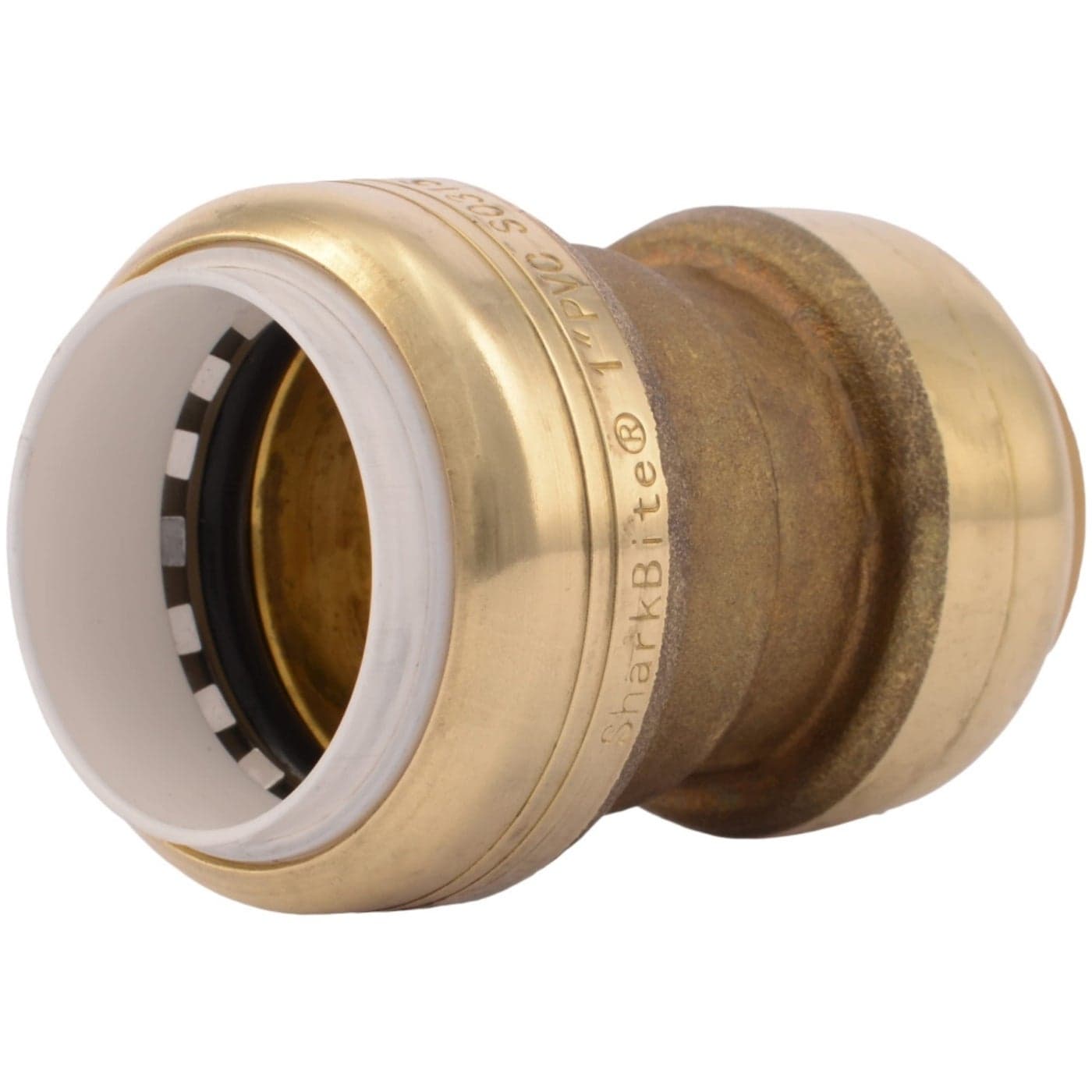 SharkBite 1 Inch CTS x 1 Inch PVC Transition Coupling Push to Connect Brass Plumbing Fitting PEX Pipe Copper CPVC PERT HDPE UIP4020A