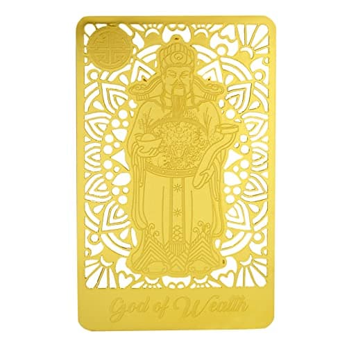 LUK Gods Gold Card to Attract Health Wealth and Happiness Amulet Card