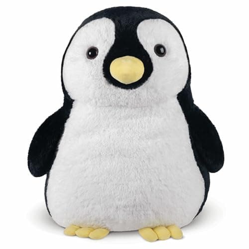 Vermont Teddy Bear Giant Penguin Stuffed Animal 28 Inch Penguin Plush Toy from Giant Cuddle Collection Fluffy Collectible Plushies for Kids and Adults Crafted in The USA