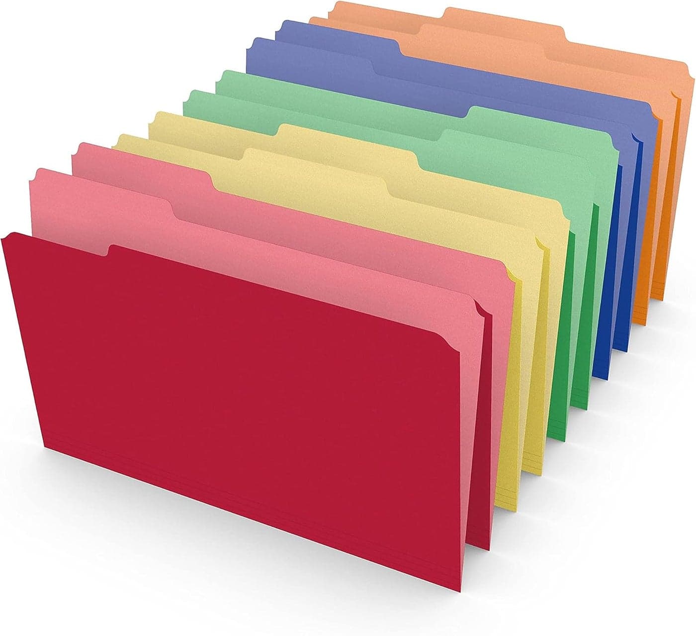 Staples Heavyweight Colored File Folders 3 Tab Legal 50Box