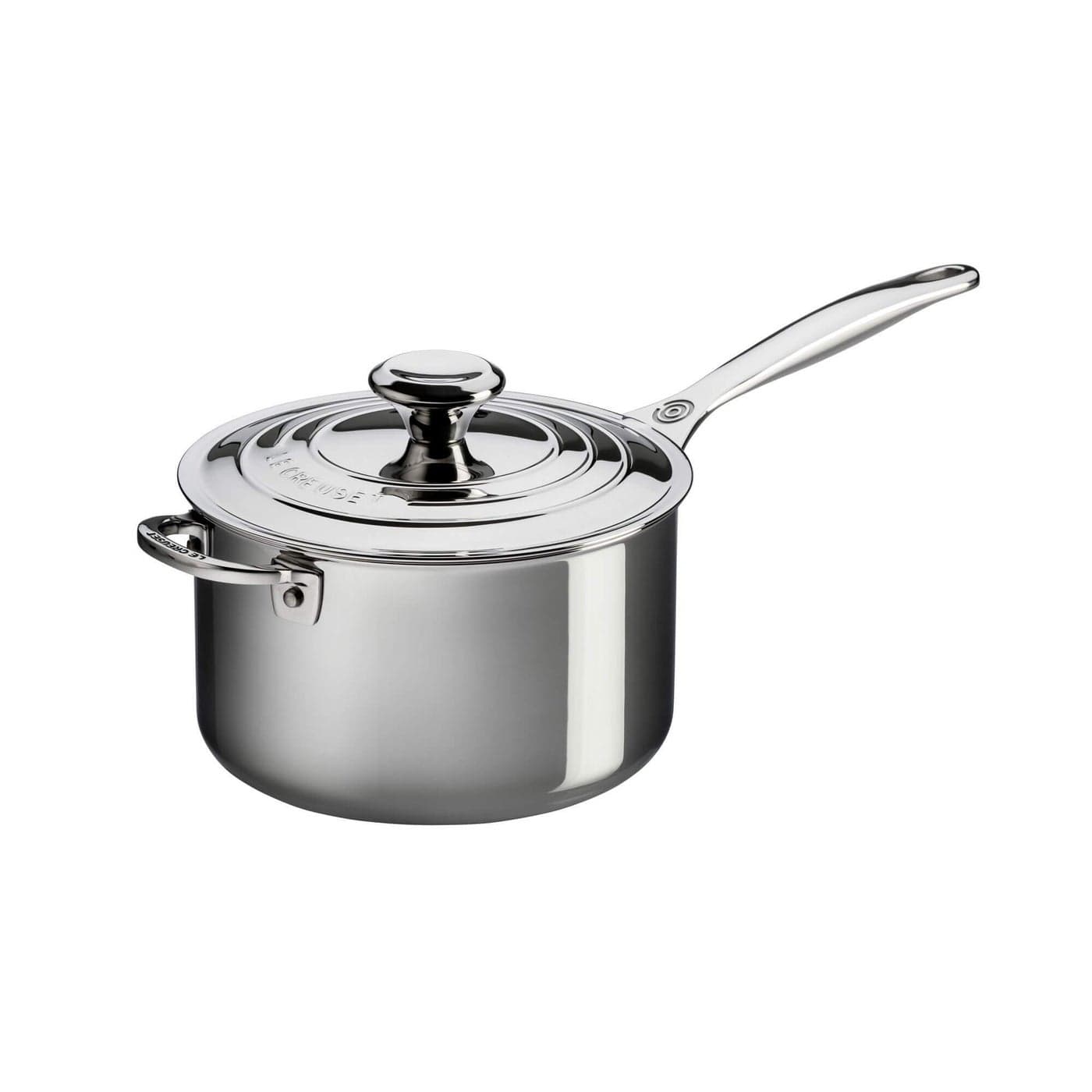 Le Creuset TriPly Stainless Steel 4 Quart Saucepan with Helper Handle