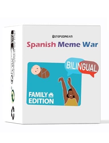Magictodoor Spanish English Bilingual Meme Card Game Fun Battle of Wits for Parties Family Humor Board Game for Teens Adults Group Play up to 5 Players